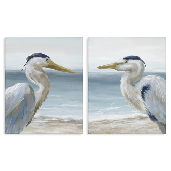 Stupell Industries Tranquil Gaze Herons 2 Piece Canvas Wall Art Set, design by Nan