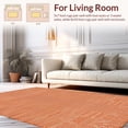 thumbnail image 2 of ODIKA 6'x9' Machine Washable Non-Slip Area Rug, Elegant Interlocking Design with Geometric Flair High Traffic Rug, Orange, 245196, 2 of 7