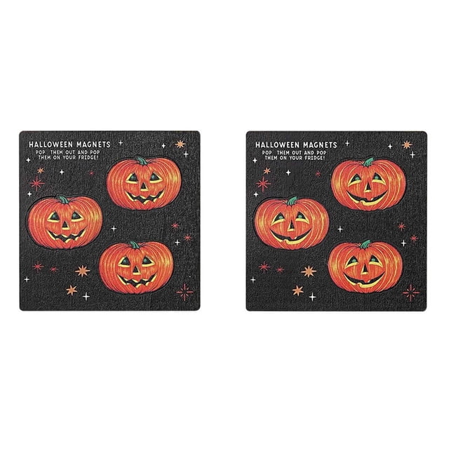 Halloween Refrigerator Witch Pumpkin Skeleton Stickers Decorative Fridge Set For Home Kitchen Party 6PCS