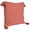 Deep Coral, variant on 18 x 18 x 18 in. Red Solid Color Zippered 100 Percent Cotton Throw Pillow - Set of 2