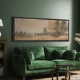 thumbnail image 3 of Large Framed Canvas Print Warm Neutral Toned Countryside Scene Wall Art Decorative Ready to Hang Painting for Living room Bedroom - 60"x20" Black Frame, 3 of 9