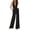 Black, variant on GILIGEGE Sleeveless Jumpsuit Wrapped V Neck Elegant for Womens Halter Dressy Casual Wide Leg Pant 2025 One Piece Romper Outfits Women's Sleeveless Deep V Halter Neck Backless Waist Jumpsuit Black L