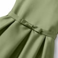 thumbnail image 6 of AHTJRT Bridesmaid Dresses for Girls Satin Soft Bow Tie Front Sleeveless Formal Pageant Ball Gown Party Princess Wedding Guest Dresses Sky Blue#02 11-12 Years, 6 of 7