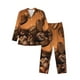 thumbnail image 1 of Balery Coffee Beans Pijama para Hombre de Dos Piezas con Manga Larga, Conjunto de Dormir y Descanso Suave con Bolsillos-X-Large, 1 of 1