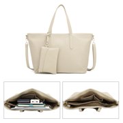 Angel Barcelo Women’s Lightweight Tote Bag Set with Wristlet Wallet, Apricot, 2-Piece