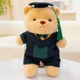 thumbnail image 4 of Peluche oso de graduación | Animal de peluche suave de 30cm | Regalo para graduados de licenciatura y doctorado | Recuerdo lindo para compañeros de clase | Muñeco conmemorativo | 1 pieza | Algodón, 4 of 6