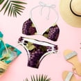 thumbnail image 6 of Grape Women's Swim Suit Bikini Set 2-Pack with Detachable Sponge and Adjustable Strap for Beach and Pool Parties, 6 of 6