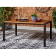 thumbnail image 2 of SAFAVIEH Guthrie 59" Acacia Wood Outdoor Dining Table, Natural, 2 of 9