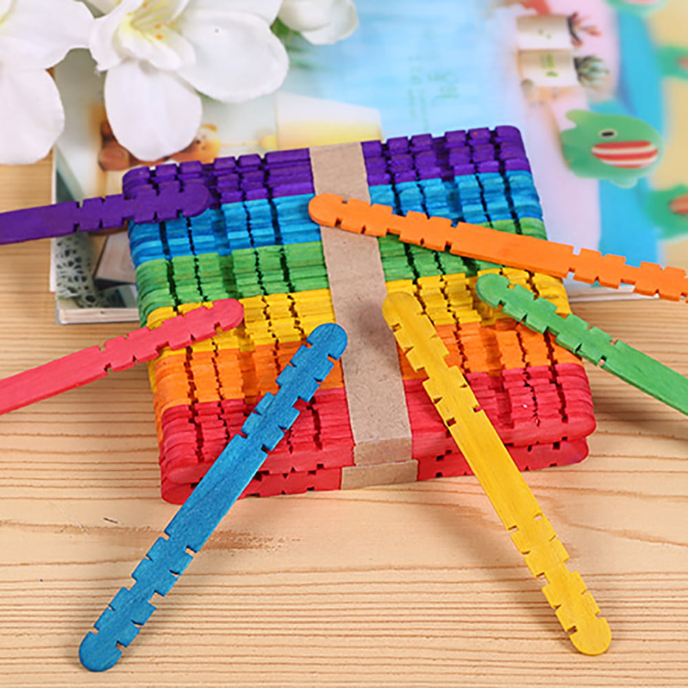 COHEALI 32pcs Girls Crafts Boys Crafts Wooden Tags DIY Wood Popsicle Stick  People Wooden Dessert Sticks Wood Cake Topper Wood Cake Topper Sticks DIY