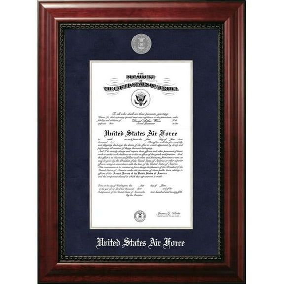 Campus Images AFCEX0028x10 8 x 10 in. Patriot Frames Air Force Certificate Executive Mahogany Frame with Silver Medallion