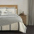 thumbnail image 7 of Piper Classics Market Place Gray Grain Sack Stripe Queen Duvet Cover, 7 of 7