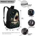 thumbnail image 3 of Uorisanigo Shark Printed School Backpack Set 4Pcs Kids Backpack with Lunch Bag Pencil Bag Pen Case and Water Bottle Case Cover Children Bookbag with Zipped Front Pocket Multifunctional, 3 of 7