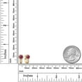 thumbnail image 6 of Gem Stone King 18K Yellow Gold Plated Silver Pink Tourmaline and White Created Sapphire Earrings for Women (1.54 Cttw, Gemstone October Birthstone, Round 5MM), 6 of 6