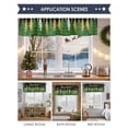 thumbnail image 6 of Green Christmas Tree Valances for Windows, 42 x 18in, Merry Christmas Gold Snow Pine Tree Black Rod Pocket Kitchen Valance Curtain Light Filtering Window Treatments for Living Room Bedroom, 1 Panel, 6 of 7