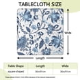 thumbnail image 2 of Boho Elastic Fitted Tablecloth - Square Table Cover with Snug Fit, Windproof & Wrinkle-Free - Floral Vintage Tribal Folk Style for Outdoor Picnic, Dining (36x36 Inches), 2 of 4
