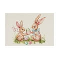 thumbnail image 2 of Easter Bunny Placemat Wipeable Rabbit Table Mat Non Slip Place Mat,Bunny Egg Carrot Flower Easter Placemats,12x18 Inch Seasonal Spring Table Mats for Party Kitchen Dining Decoration, 2 of 6