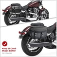 thumbnail image 5 of KEMIMOTO Synthetic Leather Motorcycle Saddlebags Throw Over Saddle Bags for Sportster Dyna Softail Touring Wide Glide Black, 5 of 8