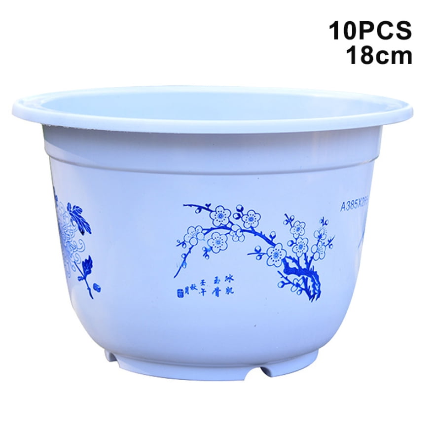 NVPPXV Large Plastic Flower Pot Round Thick Planter Garden Indoor
