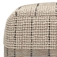 thumbnail image 5 of Simpli Home Elmer 18 inch Wide Contemporary Square Pouf in Natural and Grey Handwoven Jute and Cotton, 5 of 8