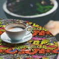 thumbnail image 2 of Ambesonne Graffiti Fitted Round Tablecloth, Hip Hop Culture Design, 36"- 40" Diameter, Multicolor, 2 of 5