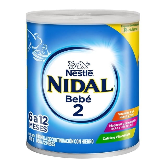 Fórmula de continuación Nidal Nidal bebé 2 de 6 a 12 meses 400 g