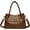 Coffee, variant on Vegan Leather Crossbody Handbag for Women Stylish Small Tote Bag PU Work Shoulder Top Handle Purse Fall Winter