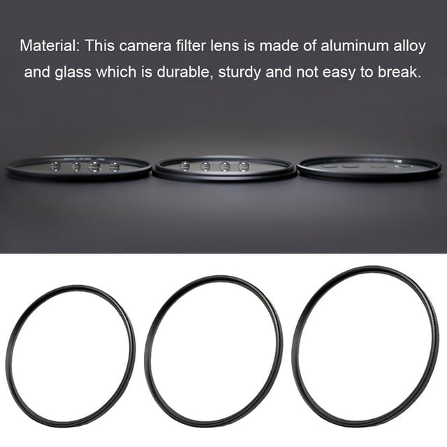 Portable Camera Filter Lens Protector Anti-scratched Oil-proof Professional Replacement Part Outdoor Photography Accessory Replacement Part 72mm