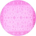 thumbnail image 1 of Ahgly Company Indoor Round Persian Pink Traditional Area Rugs, 3' Round, 1 of 4