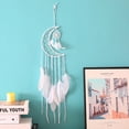thumbnail image 3 of Atrapasueños con forma de luna: decoración para el hogar y regalo para bodas y fiestas, 3 of 8
