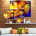 thumbnail image 4 of Design Art Inc. Yellow Fractal Abstract Pattern - Abstract Art on Canvas - 32x16, 4 of 4
