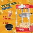 thumbnail image 3 of KFFKFF 4 oz Commercial Popcorn Maker, 480W Popcorn Popper, 1.5 Gallon per Cycle Countertop Popcorn Creator, Comes with 3 Ladles, Cinema Inspired Design, Red, 3 of 10