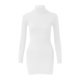 thumbnail image 4 of Gibobby Vestidos de sueter para mujer OEM vestidos casuales personalizados manga larga tejido capa maternidad mujeres vestido negro(Blanco,G), 4 of 5