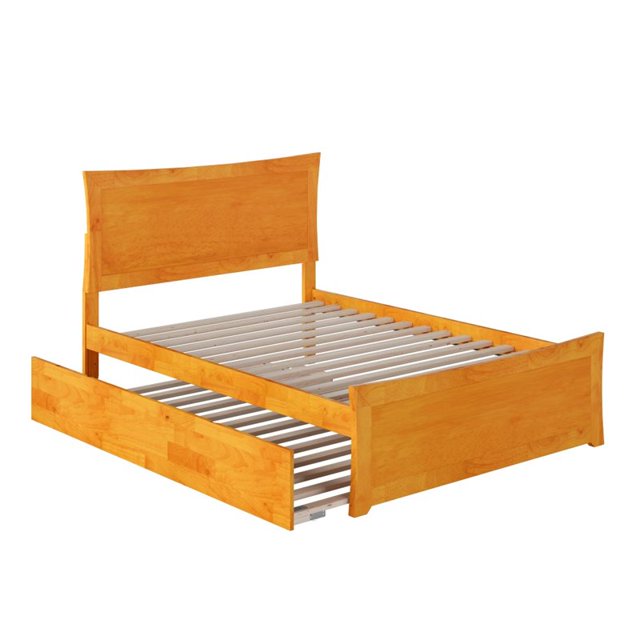Atlantic Furniture Lit Plate-Forme Complète avec Gigogne en Caramel