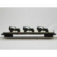 thumbnail image 2 of MTH PREMIER US ARMY FLAT CAR W/ WILLY'S TRANSPORT JEEP O GAUGE 20-92368B-609103, 2 of 8