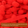 thumbnail image 4 of Uxcell 20 Yards Pom Pom Ball Fringe Trim Ribbon Sewing Trim DIY Crafts, 12mm Red, 4 of 6