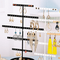 thumbnail image 4 of Black 3-Layer Simple Earring Storage Rack Earring Stand Jewelry Display Stand Earrings Necklaces Rings Jewelry Stand, 4 of 6