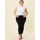 thumbnail image 3 of Camisas con botones de oficisin mangas de talgrande pamujer Top Blanco XL, 3 of 5