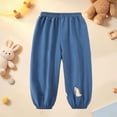 thumbnail image 2 of SGFCWSX Kids Jogger Pants, Elastic Waist Cuffed Ankle Loose Fit Trousers with Cartoon Print for Casual Daily Wear Blue Size 6M, 2 of 7