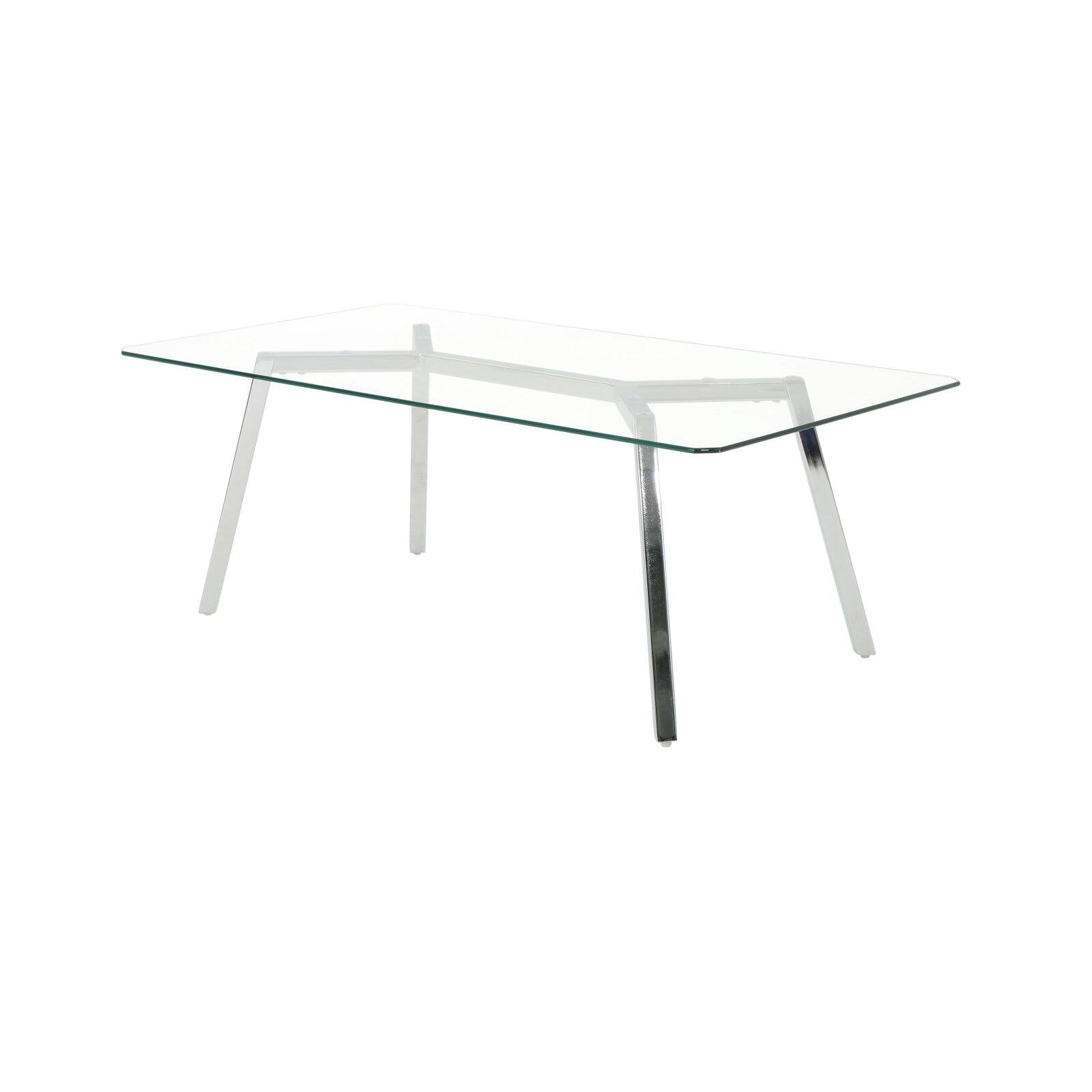 Zavier Rectangular Glass Top Dining, How To Make Glass Top Table
