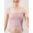 thumbnail image 2 of Haitryli Girls Sport Bra Basic Cami Kids Spaghetti Straps Tank Sleeveless Crop Top Ballet Dance Vest Pink M/小码, 2 of 7