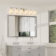 thumbnail image 6 of KAWOTI 43 in. 6-Light Brushed Nickel Vanity Light with Frosted Glass Shade, 6 of 6