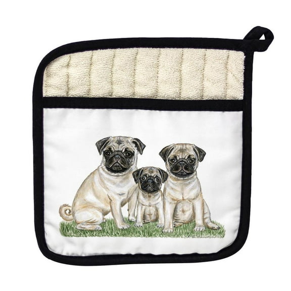 Betsy Drake Interiors Pugs Pot Holder
