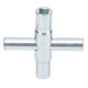 thumbnail image 2 of Llave de grifo, llave de grifo de 4 vías, llave de grifo cruzada, materiales ecológicos, 2 of 8