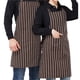 thumbnail image 1 of Sonducket Delantal de chef hecho con poliéster y algodón para un cómodo Delantales de cocina Delantal de cocina a la moda Accesorios de disfraces tira de café blanco, 1 of 6