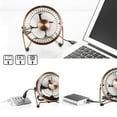 thumbnail image 2 of WINDLAND 4/6inch Small USB Desk Fan Quiet Fan Metal Strong Airflows 360 Degree Adjustable, 2 of 14
