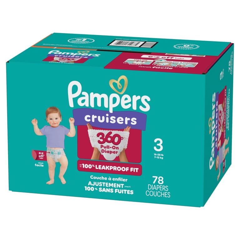 Pampers, Baby Diapers, Size 3, Cruisers 360 with Leakproof Fit