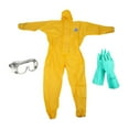 thumbnail image 3 of Combinaison de Protection, Combinaisons de Protection Chimique pour Hommes Imperméables, Costumes Confortables avec Capuche Fermeture Éclair Taille Élastique, Polypropylène Usage Industriel Combinaison à Capuche, Travail TG avec Gants, 3 of 10