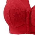 thumbnail image 4 of XRoczxe Women Front Closure Lace Bra Wide Shoulder Straps Wire Free Supportive Non Sag Comfort Everyday Underwear Multiple Solid Colors, 4 of 5