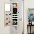 thumbnail image 2 of Posh Living Parker Over-the-Door Jewelry Armoire Makeup Storage Organizer - White, 2 of 8