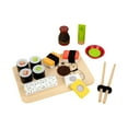 thumbnail image 7 of syligr Wooden Sushi Play Food Set, Pretend Cooking Toy for Kids, Realistic Sushi Rolls Nigiri Chopsticks, Japanese Kitchen Role Play Accessories for Toddlers Boys Girls, Birthday Present Ages 3-7, 7 of 7